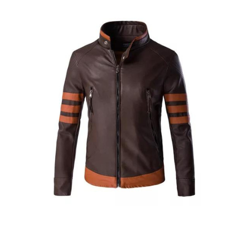 Men's Spring Brown Leather Jacket