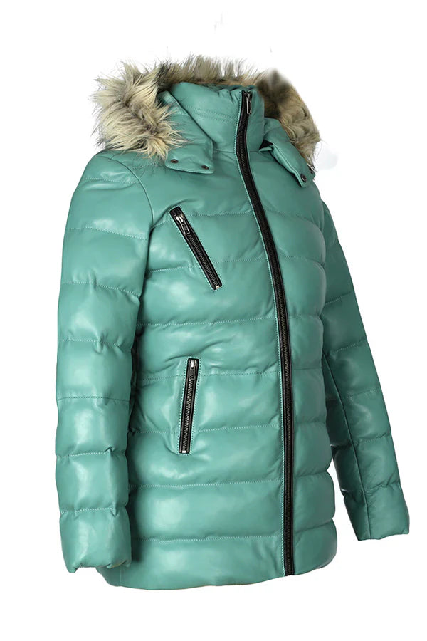 Womens Selina Puffer Leather