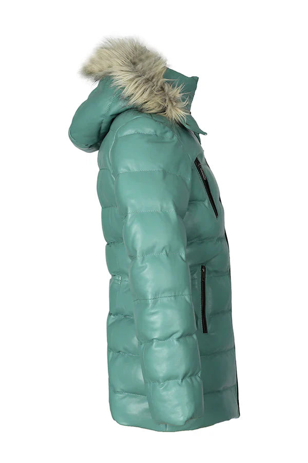 Womens Selina Puffer Leather