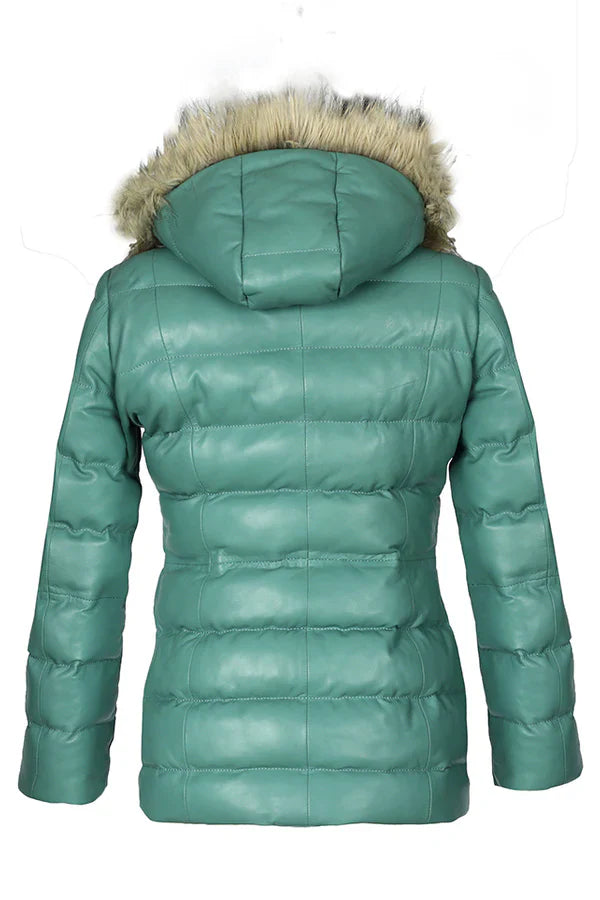 Womens Selina Puffer Leather